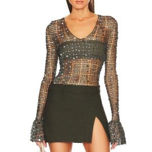Aya Muse Sheer Knit Top